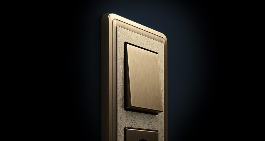 Gira ClassiX Bronze Switch with Socket 